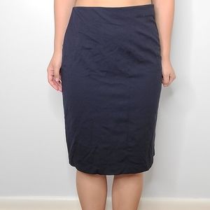 Navy blue pencil skirt